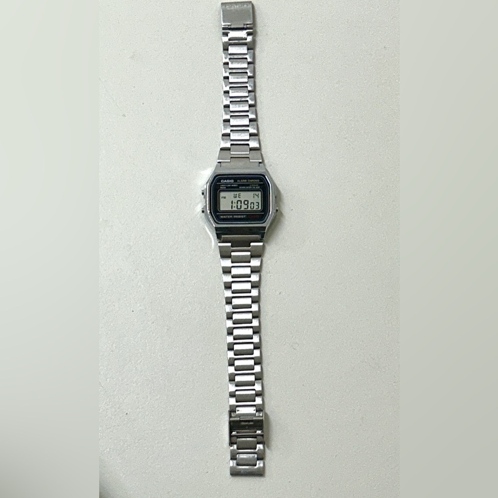 Vtg Casio A158W Stainless Steel Water Resistant Digital Watch - Picture 15 of 16